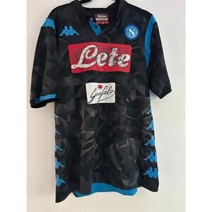 NAPOLI 2018 2019 AWAY SHIRT FOOTBALL SOCCER JERSEY KAPPA MENS SIZE L- SEE PHOTOS
